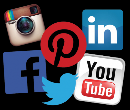 Social Media LinkedIn Pinterest Facebook Instagram YouTube Twitter